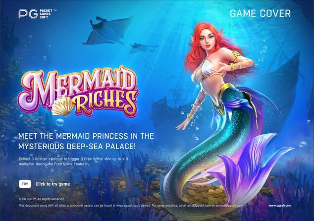 รีวิวเกมค่าย PG : Mermaid Riches สมบัตินางเงือก
